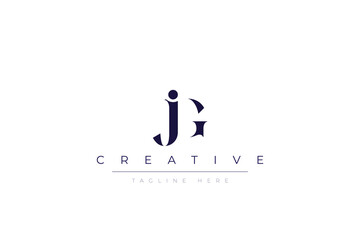 jG abstract  minimalist letters Logo Monogram. It is a minimalist logo, this logo is made by combining two letters