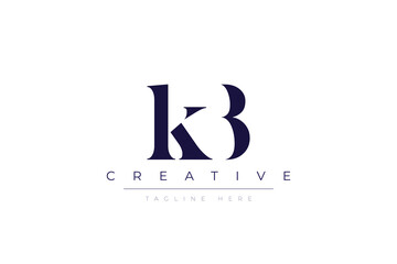 kB abstract  minimalist letters Logo Monogram. It is a minimalist logo, this logo is made by combining two letters