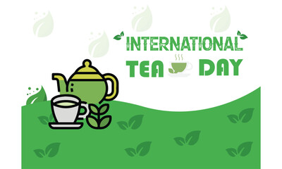 vector graphic of national tea day good for national tea day celebration. flat design. flat illustration.