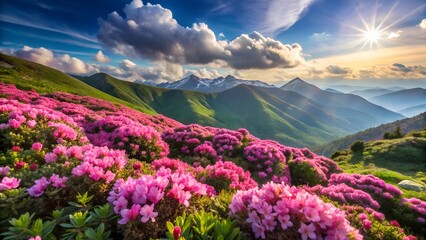 Obraz premium mountain landscape with blue sky