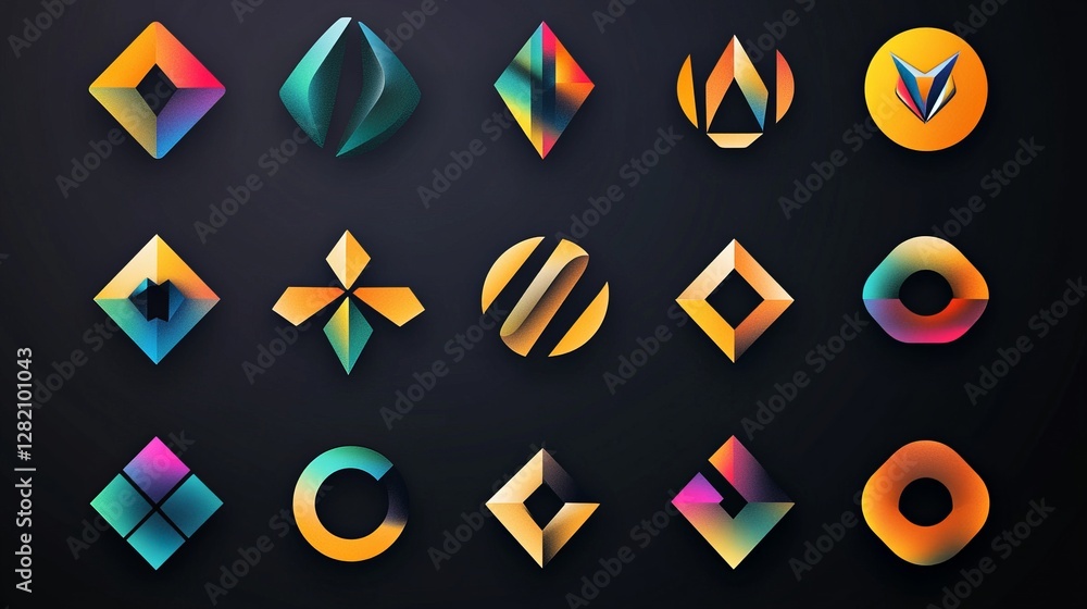 Poster it looks like you're looking for abstract geometric logos or icon designs. would you like me to gene