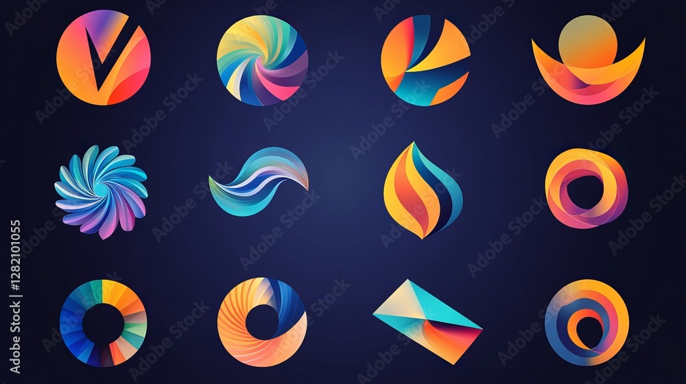 Poster it looks like you're looking for abstract geometric logos or icon designs. would you like me to gene