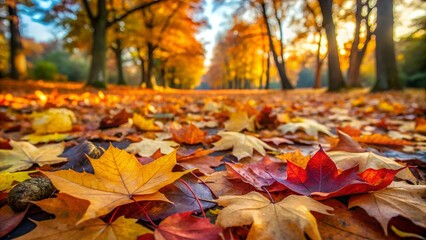 autumn leaves on the ground