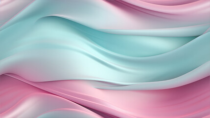 Pastel Color Gradient Satin Fabric Texture with Smooth Waves of Soft Pink and Blue Colors for Background Design
