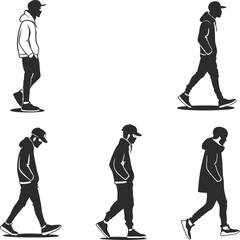 business man and woman silhouette