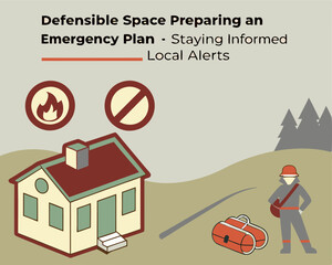 Naklejka premium Wildfire Safety Tips Infographic vector illustration