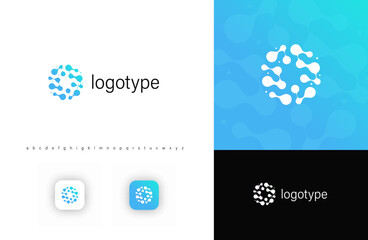 Abstract brain logo with interconnected neurons, symbolizing artificial intelligence, neuroscience, cognitive technology. Perfect for AI, healthcare, psychology, data analysis. Vector logo concept