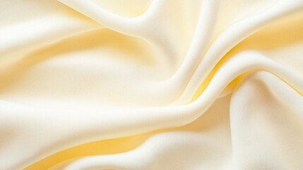 Obraz premium A close up view of creamy silk fabric is presented