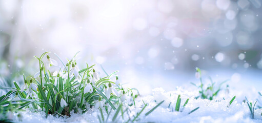 Snowdrops in the snow mark a powerful reminder of resilience and hope, growing despite difficulties, symbolizing new beginnings.