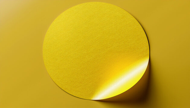 yellow circle paper sticker