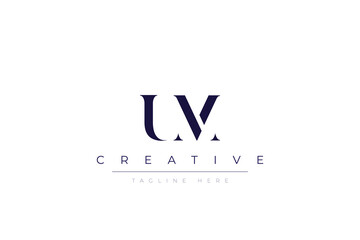Obraz premium uM abstract minimalist letters Logo Monogram. It is a minimalist logo, this logo is made by combining two letters
