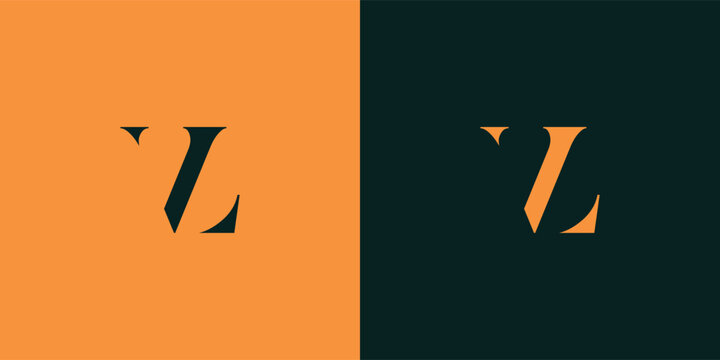 VL abstract  minimalist letters Logo Monogram. It is a minimalist logo, this logo is made by combining two letters