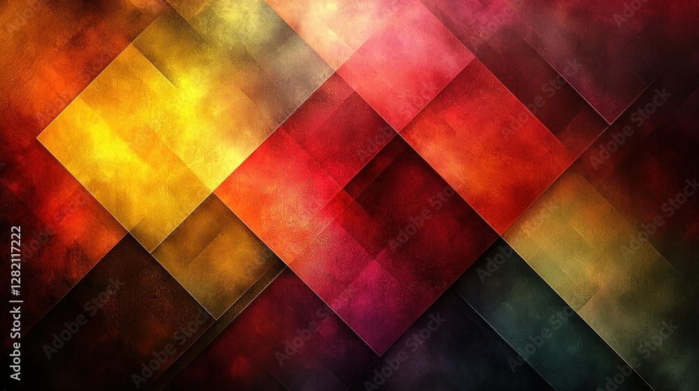 Poster abstract background of colorful, dynamic squares for presentations and web design