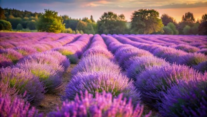 Obraz premium Lavender Field at Sunset