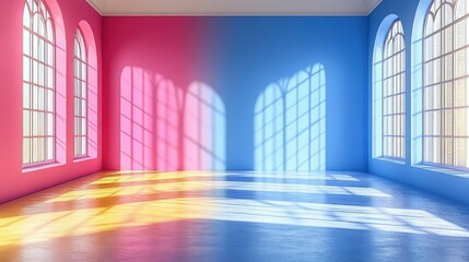 Obraz premium Abstract Minimalist Vector Illustration of a Vacant Room Interior