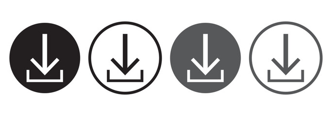 Download icon set. Software download icon . Web icon set . Icons collection. Vector illustration.

