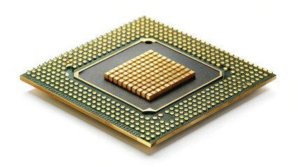 Microprocessor on White Background