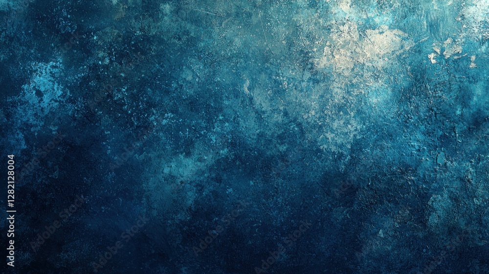 Poster textured blue background with creative abstract patterns and hues