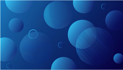 abstract blue gradient geometric shapes background vector illustration modern circles