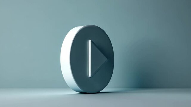 Play intro start power button on black background