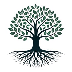 Fototapeta premium Nature Inspired Logo Design with Tree Symbolizing Growth and Renewal