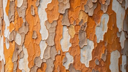 Textured Organic Bark Surface with Layered Earthy Patterns in Aged Colors