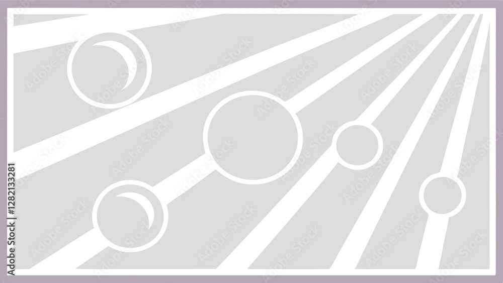 Poster elegant modern abstract geometric design with rays and circles in subtle pastel gradient