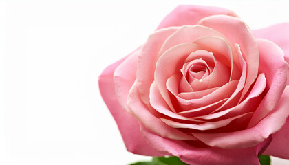 Fototapeta premium pink rose isolated on white background soft focus