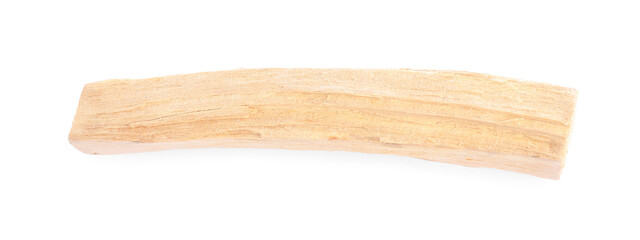 One palo santo stick on white background, above view