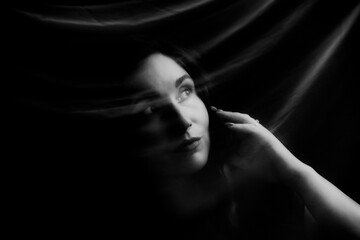 Portrait of a Beautiful Woman Through a Translucent Veil – The Shroud of Mystery