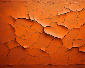 Paintings in abstract textured wall with a gradient orange paint job Broken