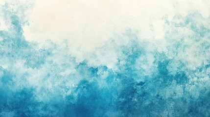 A serene watercolor abstract in hues of blue, reminiscent of gentle ocean waves and tranquility.