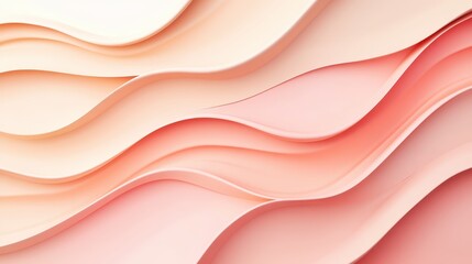 Obraz premium Abstract waves of soft pink and peach tones create a soothing and elegant backdrop.