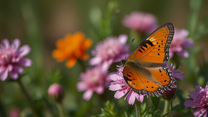 Obraz premium butterfly on a flower
