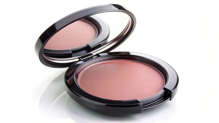 Pink Blush Compact on White Background