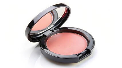 Pink Blush Compact on White Background