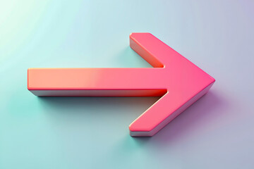 A pink arrow pointing to the right on a blue and pink background