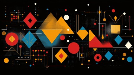 Abstract Minimalist Geometric Vector Art for Corporate Use