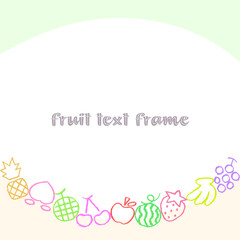 フルーツのテキストフレーム