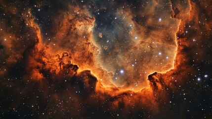 Fototapeta premium Magical starry sky with vibrant nebulas, deep space, artistic and cosmic, bright stars, high detail, dreamy and immersive, rich and dynamic, galactic scenery
