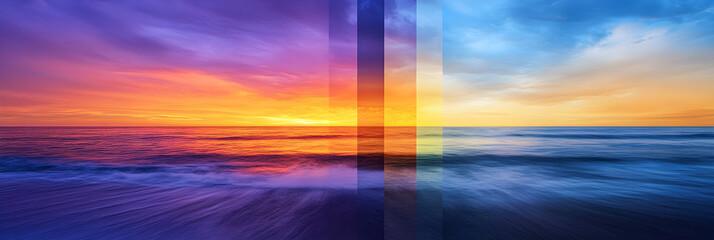 Obraz premium Harmonious Color Symphony: A Dance of Palettes Evoking Serenity and Creativity