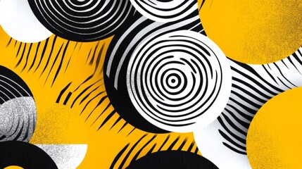 modern geometric yellow patterns, structured and dynamic design, bold and artistic composition, vibrant and clean tones