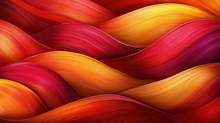 Abstract waves of vibrant, warm colors for use in backgrounds and designs