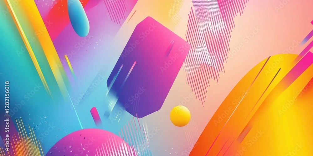 Poster colorful geometric background presentation design with colorful polygonal shapes generative ai