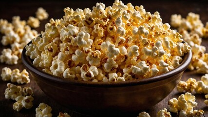 buttery popcorn in a bowl