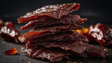 Close Up Beef Jerky