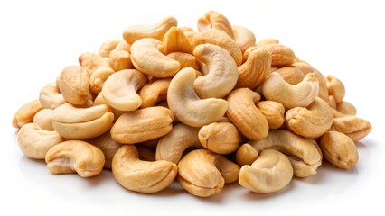 Fototapeta premium Cashew Nuts on White Background