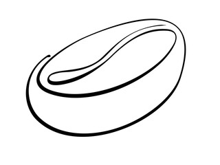 Coffee bean - black line