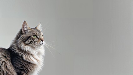 Gatto su sfondo neutro