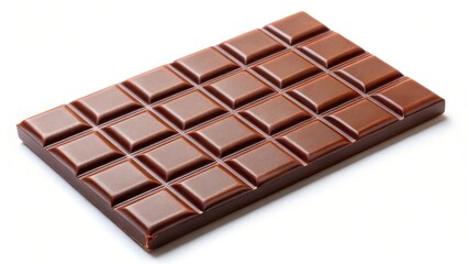 Fototapeta premium Milk Chocolate Bar, Isolated on White Background